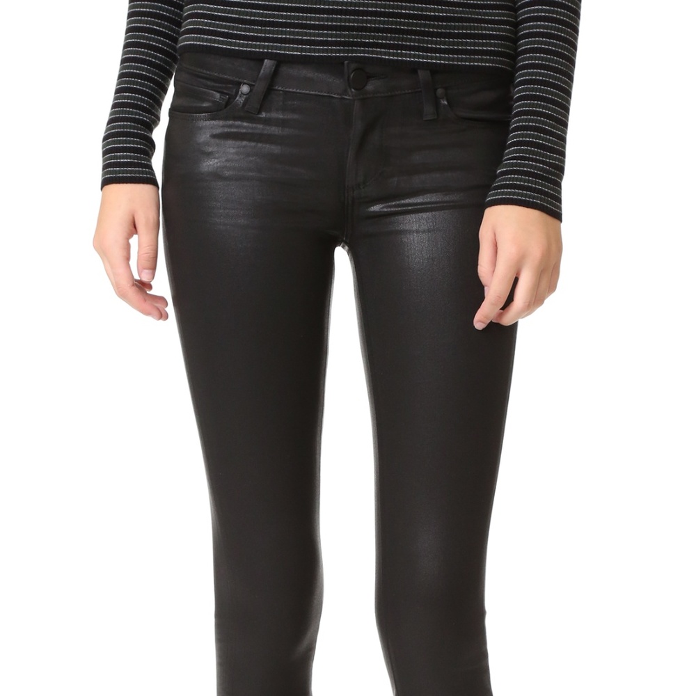 PAIGE Black Verdugo Ultra Skinny Glossy Jean